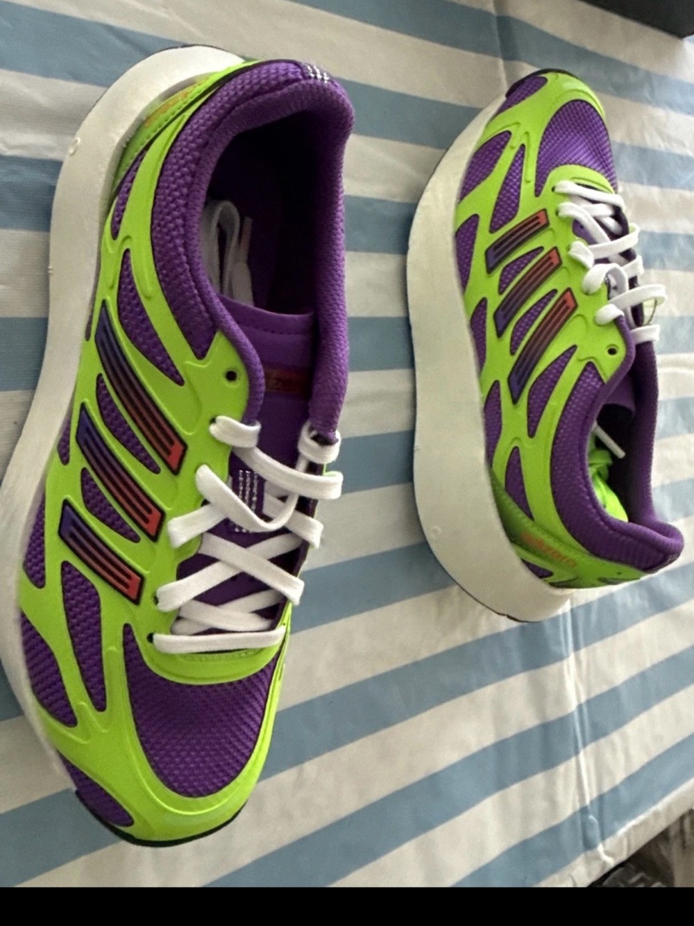 NWT adidas Originals Adizero Aruku Active Purple Solar Green JP5566 Women Size 7